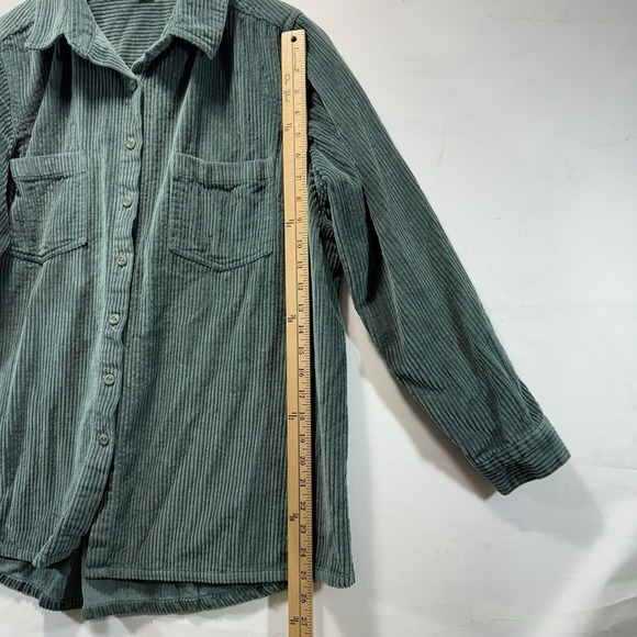 ROAMANS Green Shacket Corduroy Jacket Button Up Shirt 16W - Picture 5 of 12